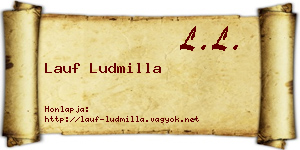 Lauf Ludmilla névjegykártya